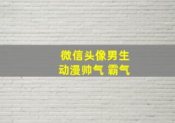 微信头像男生动漫帅气 霸气